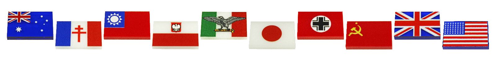 Flag Token Map WWII Flag Tokens Now Available in the LITKO Store — LITKO Game Accessories