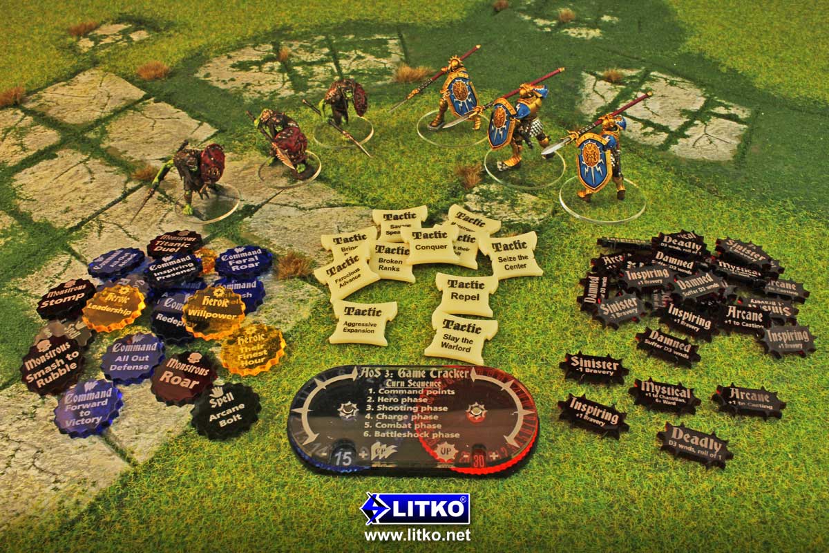 LITKO Tokens & Status Dial Compatible with AoS 3rd Edition