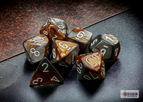 Chessex Gemini Copper-Steel White