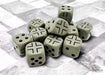 Germany War Dice Opaque Dark Grey/black 16mm d6 Dice Block (12 dice)-Dice-LITKO Game Accessories