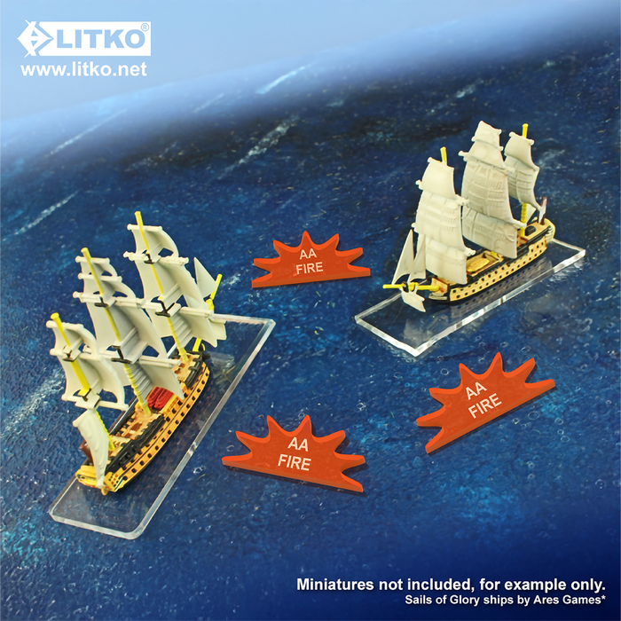 LITKO Anti-Aircraft Fire Tokens (10)-Tokens-LITKO Game Accessories