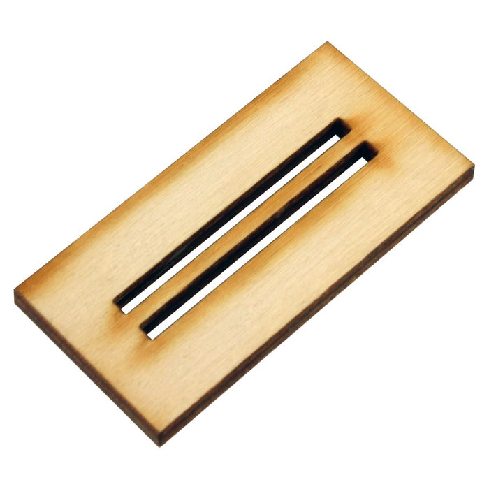 Miniature Bases, Rectangular, 25x50mm (Double Slotted), 3mm Plywood (10)-Miniature Bases-LITKO Game Accessories