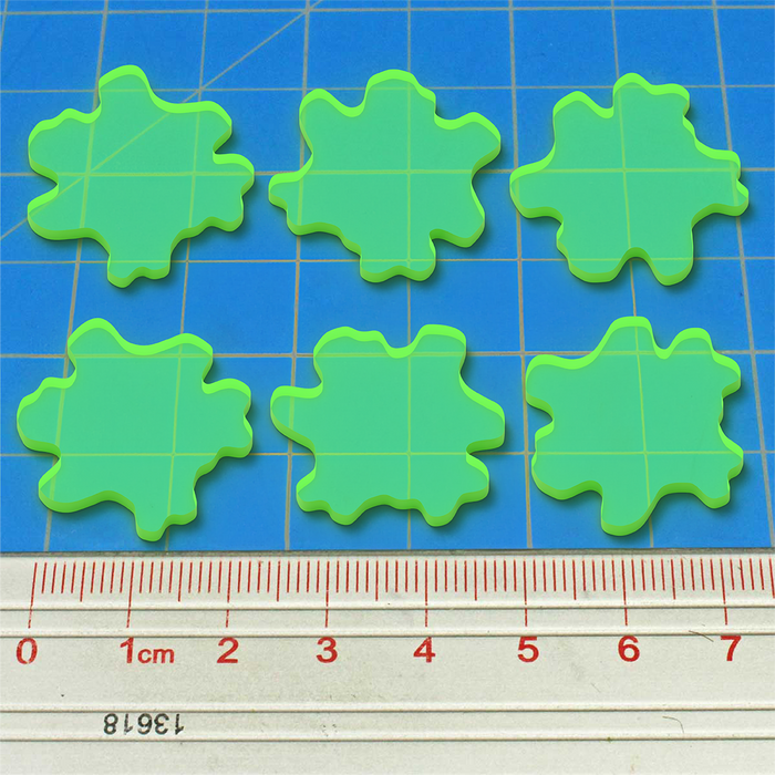 LITKO Acid Splatter Tokens, Fluorescent Green (10)-Tokens-LITKO Game Accessories