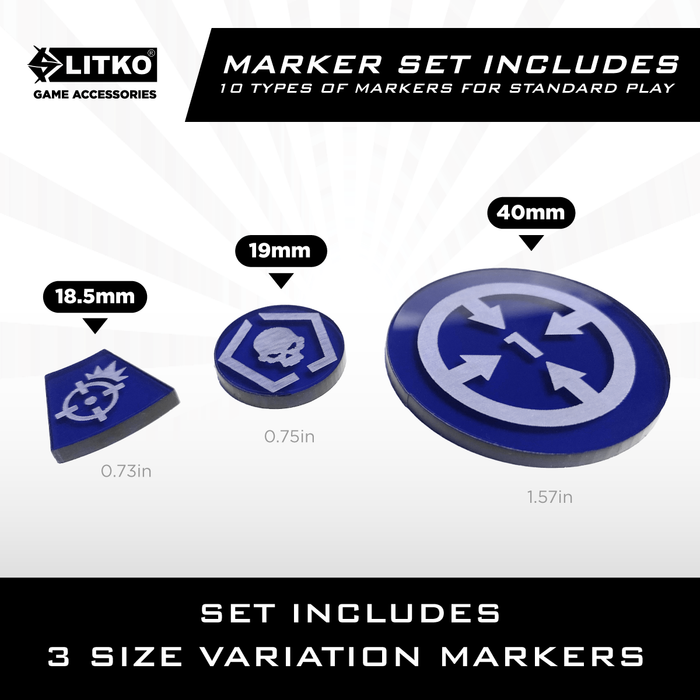 LITKO Single Player Token Set Compatible With Warhammer: Kill Team 3rd Edition (80) (NEW! Multiple Colors on One Listing)