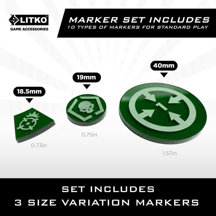 LITKO Single Player Token Set Compatible With Warhammer: Kill Team 3rd Edition (80) (NEW! Multiple Colors on One Listing)