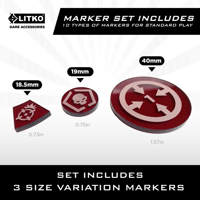LITKO Single Player Token Set Compatible With Warhammer: Kill Team 3rd Edition (80) (NEW! Multiple Colors on One Listing)