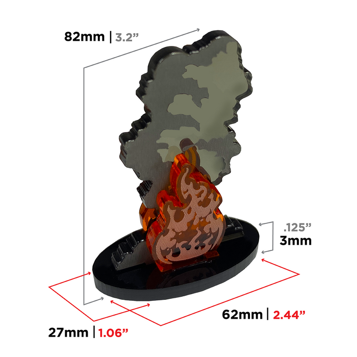 LITKO Large Smoldering Blaze Markers (3)-Tokens-LITKO Game Accessories