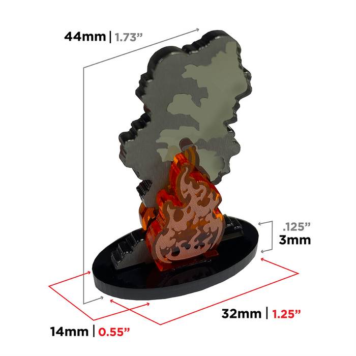 LITKO Small Smoldering Blaze Markers (7)-Tokens-LITKO Game Accessories