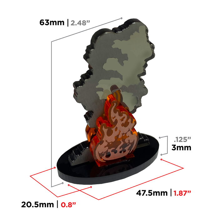 LITKO Medium Smoldering Blaze Markers (5)-Tokens-LITKO Game Accessories