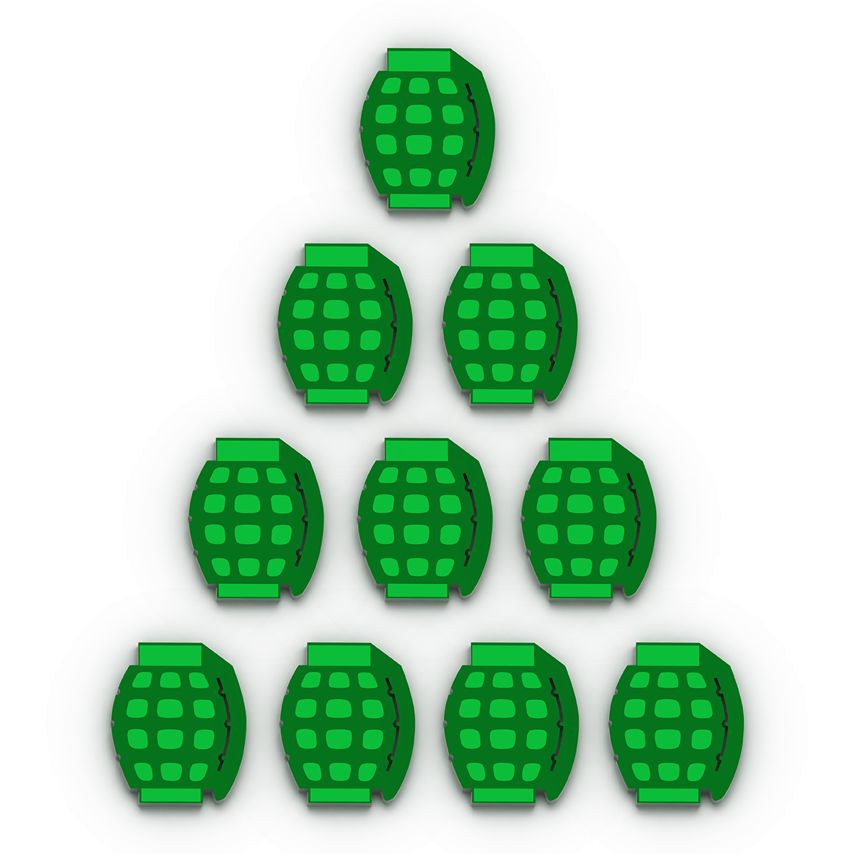 Hand Grenade Tokens | Explosive | Weapons — LITKO Game Accessories