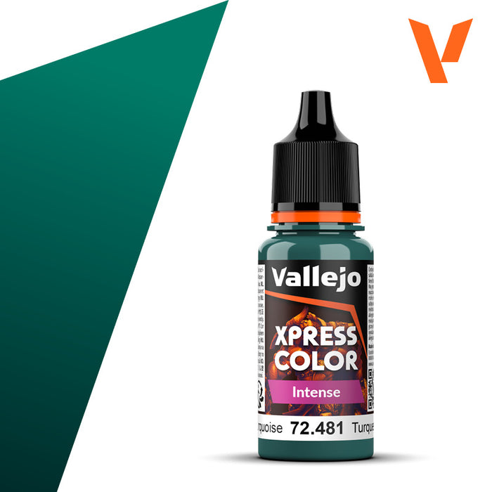 Vallejo Xpress Color Intense | Heretic Turquoise | 18ml | 72.481-Flock and Basing Materials-LITKO Game Accessories