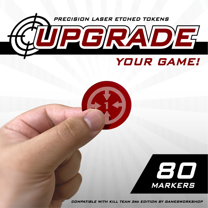 LITKO Single Player Token Set Compatible With Warhammer: Kill Team 3rd Edition (80) (NEW! Multiple Colors on One Listing)