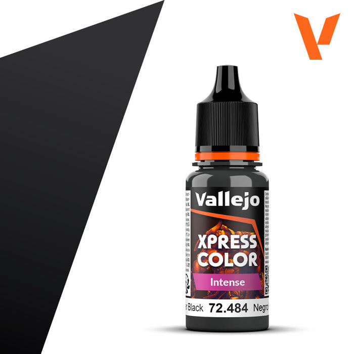 Vallejo Xpress Color Intense | Hospitallier Black | 18ml | 72.484-Flock and Basing Materials-LITKO Game Accessories