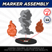 LITKO Small Smoldering Blaze Markers (7)-Tokens-LITKO Game Accessories