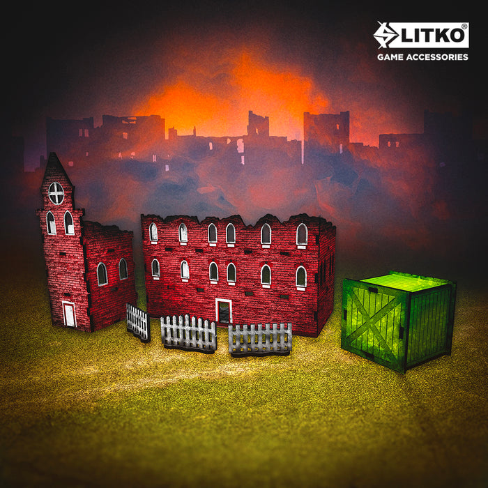 LITKO Wargaming Terrain Set - Ruined Structures