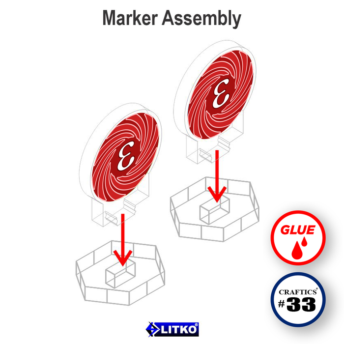 LITKO Wormhole Marker Epsilon Expansion Set Compatible with Twilight Imperium 4, Thunder's Edge (2)