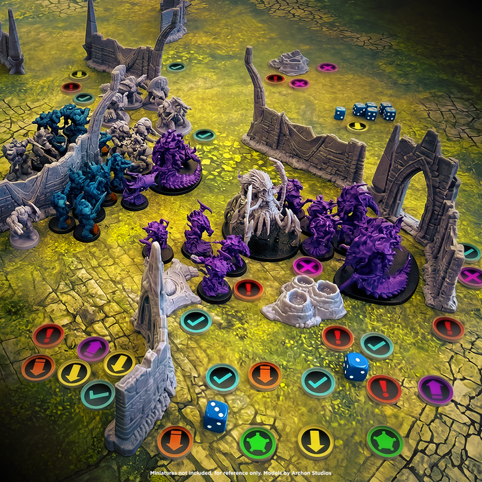 LITKO Space Skirmish Token Set Compatible with Starcraft TMG 1st Edition