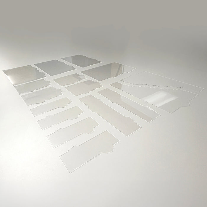 LITKO Terrain Footprint Set Compatible with Warhammer 40K 11th Edition - Clear Acrylic