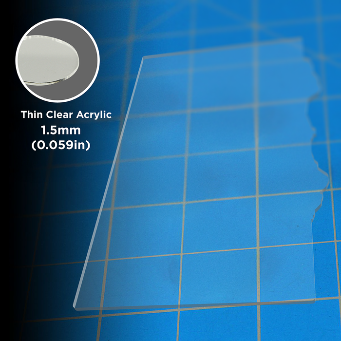 LITKO Terrain Footprint Set Compatible with Warhammer 40K 11th Edition - Clear Acrylic