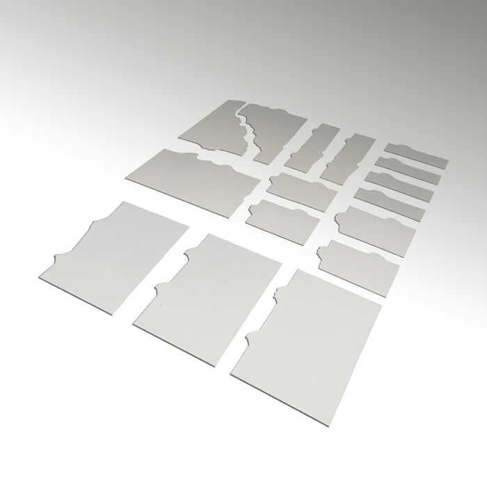 LITKO Terrain Footprint Set Compatible with Warhammer 40K 11th Edition - Clear Acrylic