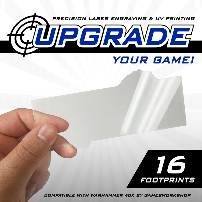 LITKO Terrain Footprint Set Compatible with Warhammer 40K 11th Edition - Clear Acrylic