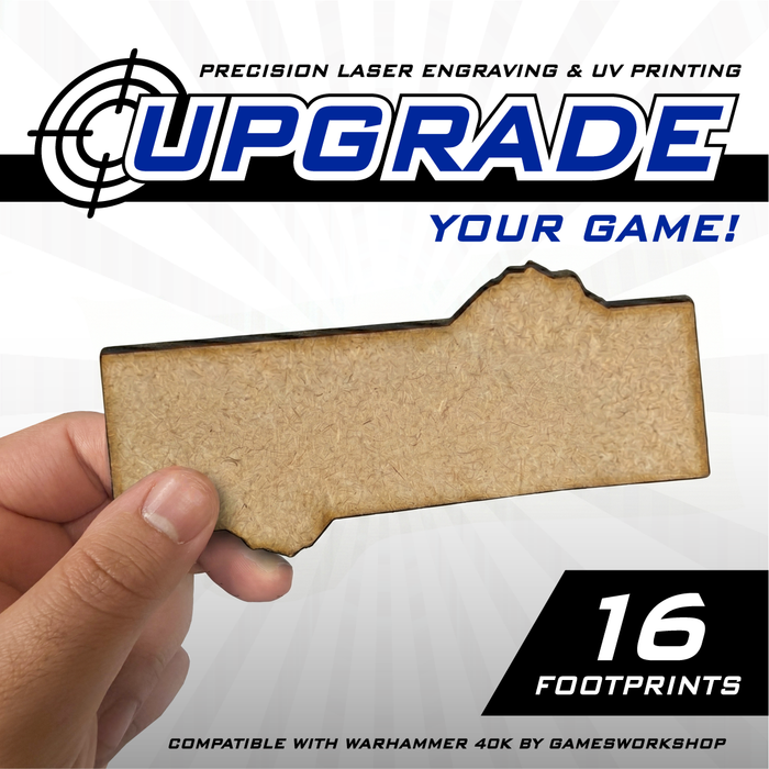 LITKO Terrain Footprint Set Compatible with Warhammer 40K 11th Edition - MDF