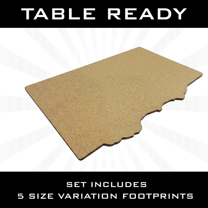 LITKO Terrain Footprint Set Compatible with Warhammer 40K 11th Edition - MDF