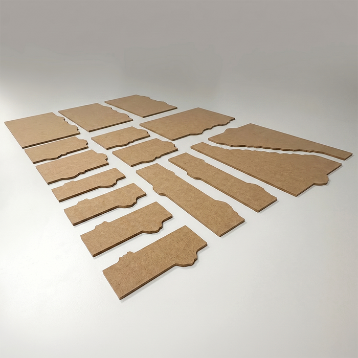 LITKO Terrain Footprint Set Compatible with Warhammer 40K 11th Edition - MDF