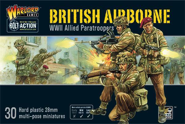28mm Bolt Action | British Airborne | WWII Allied Paratroopers (30) (Plastic)-Miniatures-LITKO Game Accessories