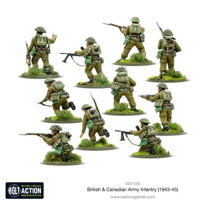 28mm Bolt Action | British & Canadian Army infantry (1943-45) | WWII Commonwealth Infantry (30) (Plastic)-Miniatures-LITKO Game Accessories