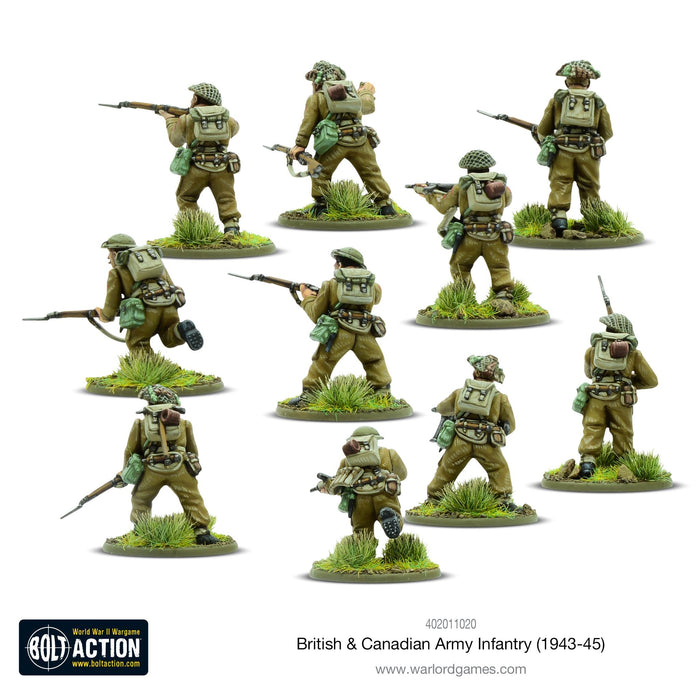 28mm Bolt Action | British & Canadian Army infantry (1943-45) | WWII Commonwealth Infantry (30) (Plastic)-Miniatures-LITKO Game Accessories