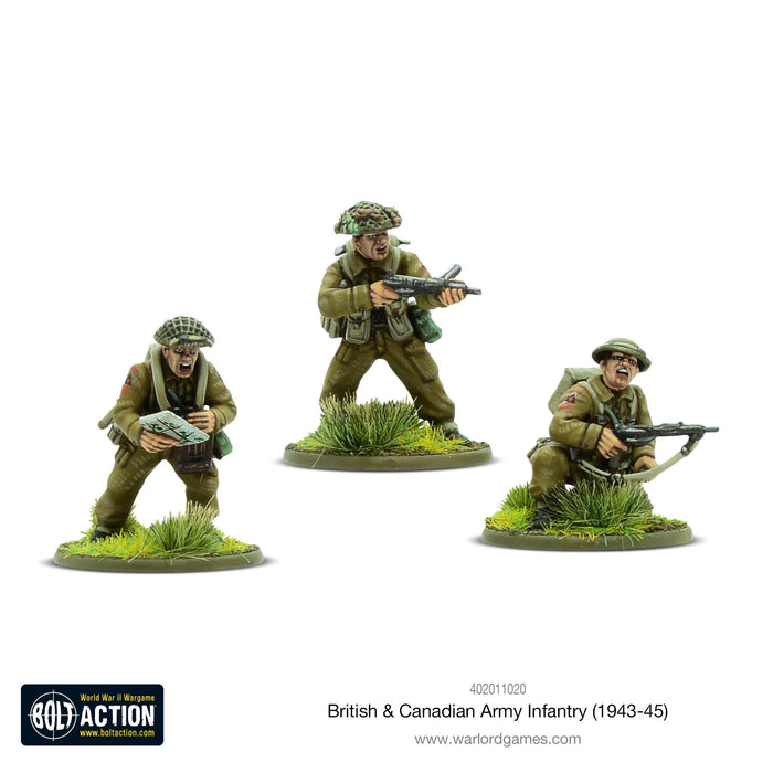 28mm Bolt Action | British & Canadian Army infantry (1943-45) | WWII Commonwealth Infantry (30) (Plastic)-Miniatures-LITKO Game Accessories