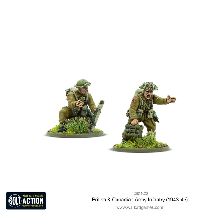 28mm Bolt Action | British & Canadian Army infantry (1943-45) | WWII Commonwealth Infantry (30) (Plastic)-Miniatures-LITKO Game Accessories