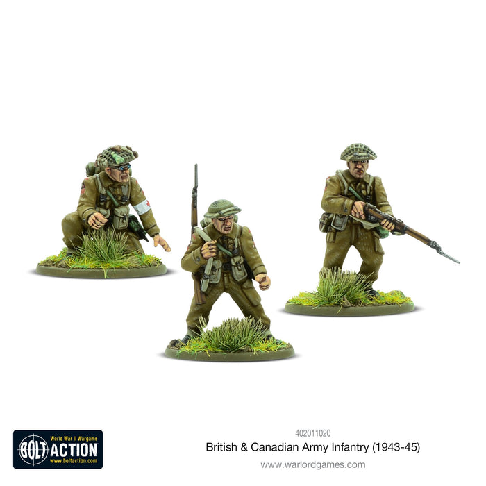 28mm Bolt Action | British & Canadian Army infantry (1943-45) | WWII Commonwealth Infantry (30) (Plastic)-Miniatures-LITKO Game Accessories