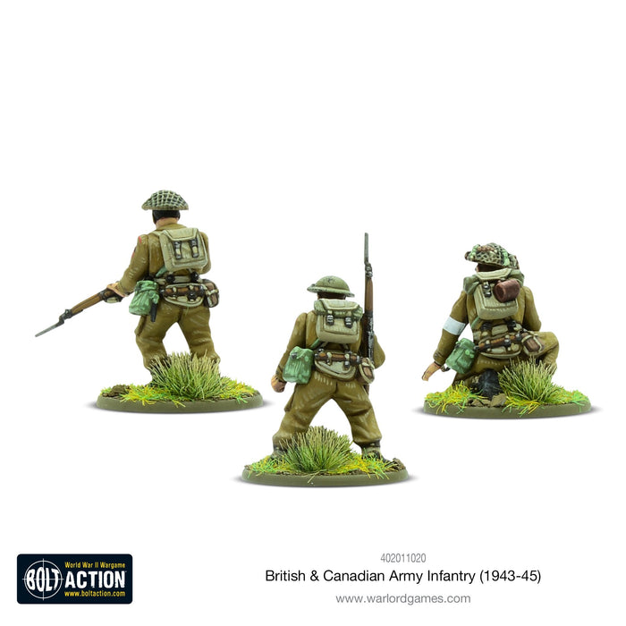 28mm Bolt Action | British & Canadian Army infantry (1943-45) | WWII Commonwealth Infantry (30) (Plastic)-Miniatures-LITKO Game Accessories