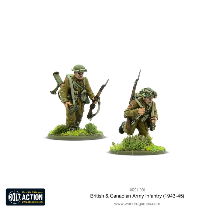 28mm Bolt Action | British & Canadian Army infantry (1943-45) | WWII Commonwealth Infantry (30) (Plastic)-Miniatures-LITKO Game Accessories