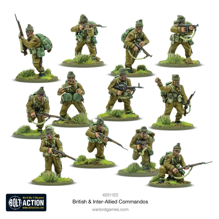 28mm Bolt Action | British & Inter-Allied Commandos | WWII Elite Light Infantry (30) (Plastic)-Miniatures-LITKO Game Accessories