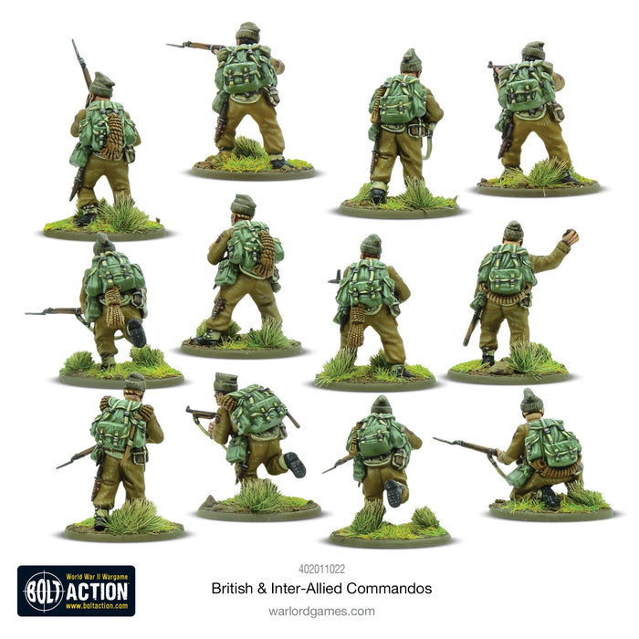 28mm Bolt Action | British & Inter-Allied Commandos | WWII Elite Light Infantry (30) (Plastic)-Miniatures-LITKO Game Accessories