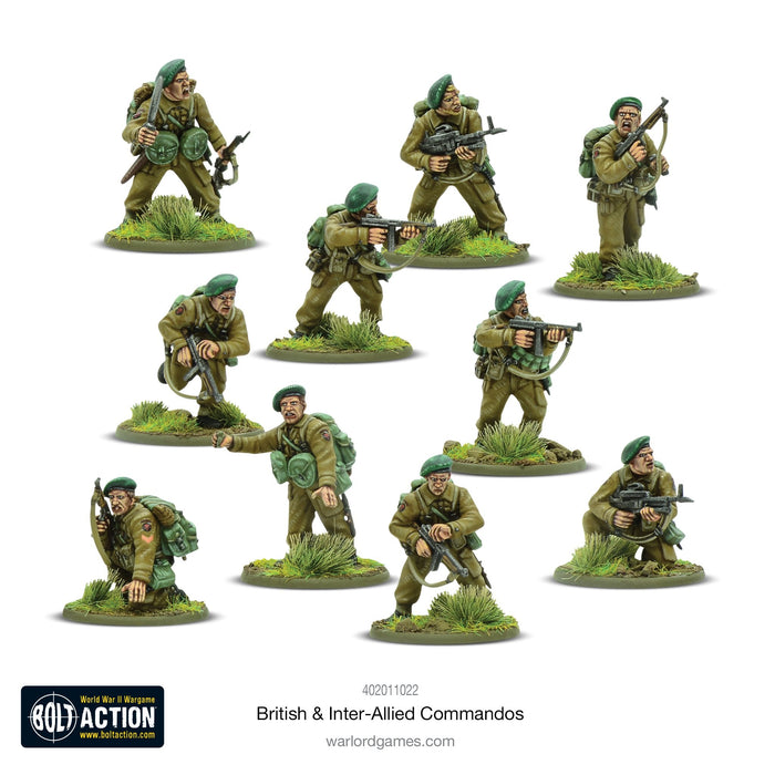 28mm Bolt Action | British & Inter-Allied Commandos | WWII Elite Light Infantry (30) (Plastic)-Miniatures-LITKO Game Accessories