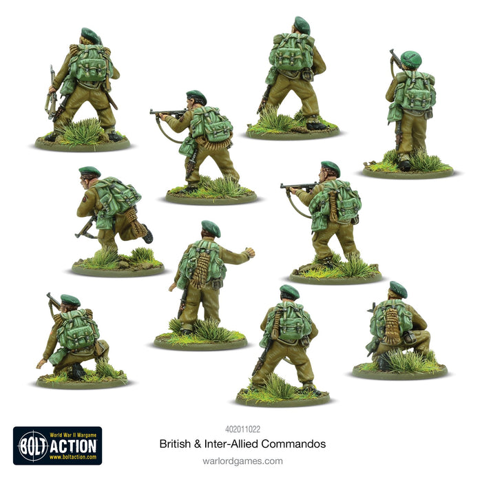 28mm Bolt Action | British & Inter-Allied Commandos | WWII Elite Light Infantry (30) (Plastic)-Miniatures-LITKO Game Accessories