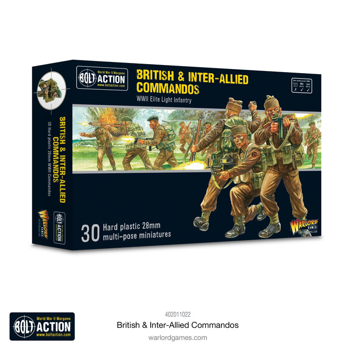 28mm Bolt Action | British & Inter-Allied Commandos | WWII Elite Light Infantry (30) (Plastic)-Miniatures-LITKO Game Accessories