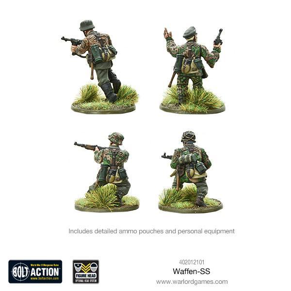 28mm Bolt Action | Waffen-SS WWII | German Grenadiers (30) (Plastic)-Miniatures-LITKO Game Accessories