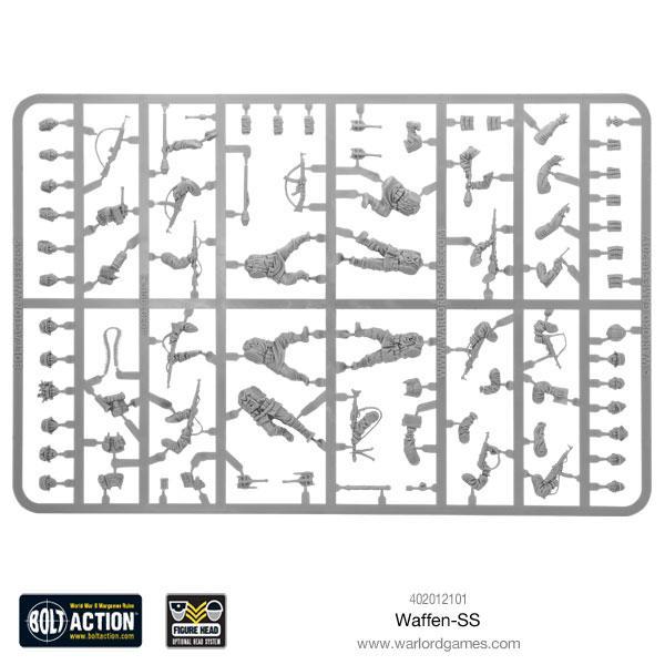28mm Bolt Action | Waffen-SS WWII | German Grenadiers (30) (Plastic)-Miniatures-LITKO Game Accessories