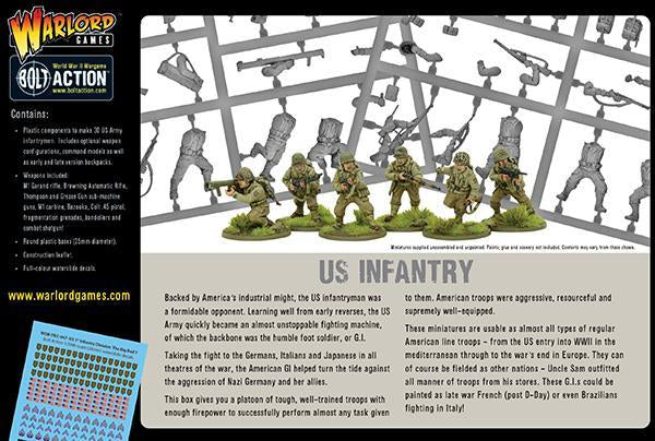 28mm Bolt Action | US Infantry | WWII American GIs (30) (Plastic)-Miniatures-LITKO Game Accessories