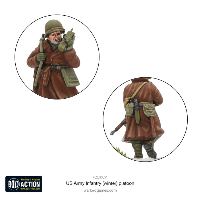 28mm Bolt Action | WWII US Army Infantry Winter (30) (Plastic)-Miniatures-LITKO Game Accessories