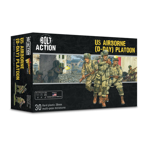 28mm Bolt Action | US Airborne | D-Day Platoon (30) (Plastic)-Miniatures-LITKO Game Accessories