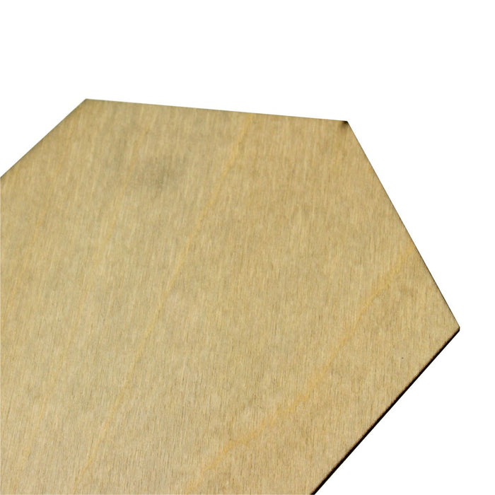 Miniature Bases, Hexagonal, 15mm, 0.8mm Plywood (25)-Miniature Bases-LITKO Game Accessories