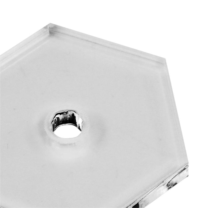 Flight Bases, Hexagonal, 2.5inch, 3mm Clear (100)-Flight Stands-LITKO Game Accessories