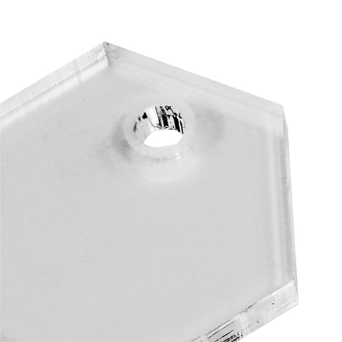 Flight Bases, Hexagonal, 25mm (Offset Peg), 3mm Clear (10)-Flight Stands-LITKO Game Accessories