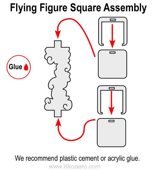 LITKO Flying Figure Stands, 25mm (2) (NEW! Multiple Shapes on One Listing!)
